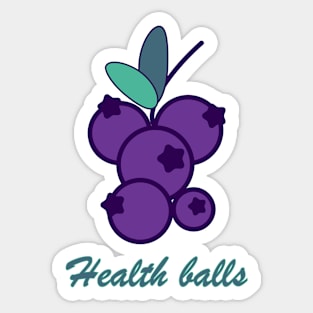 Health blueberrys balls Sticker